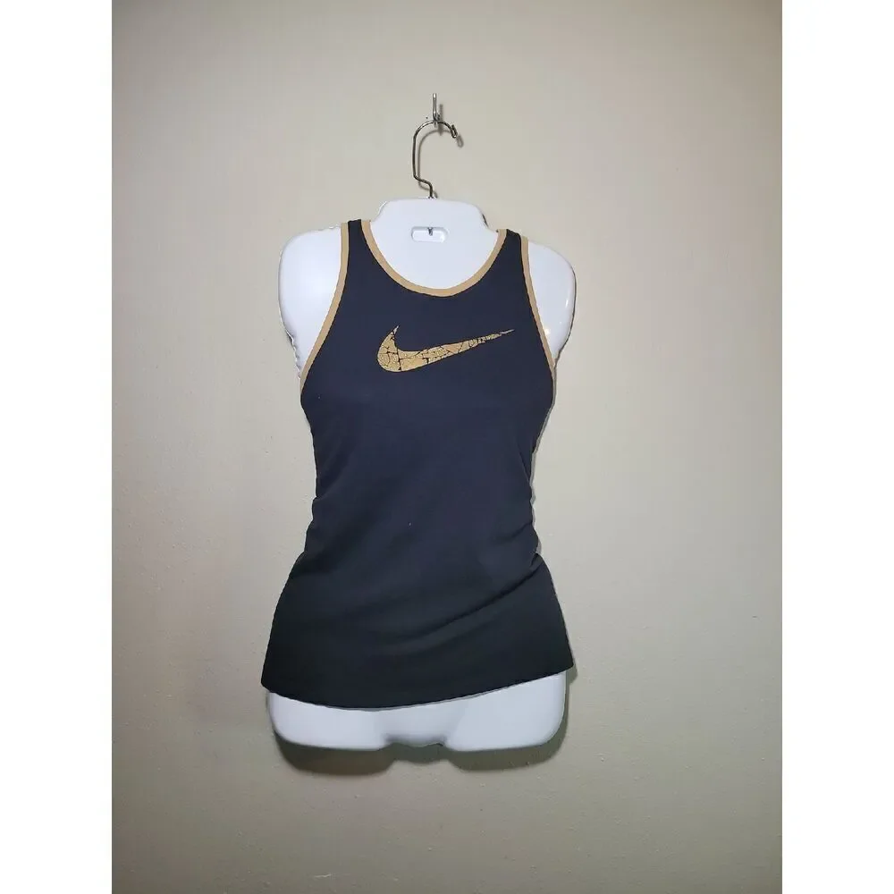 Nike Tank Top Gold Swoosh Size S